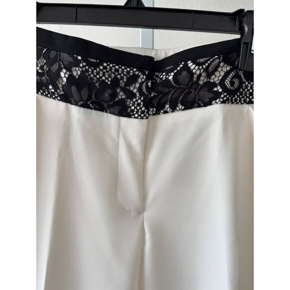 NWT New York & Company Pants 14 White Lace High Waist Super Slim Quiet Luxury - Picture 4 of 15